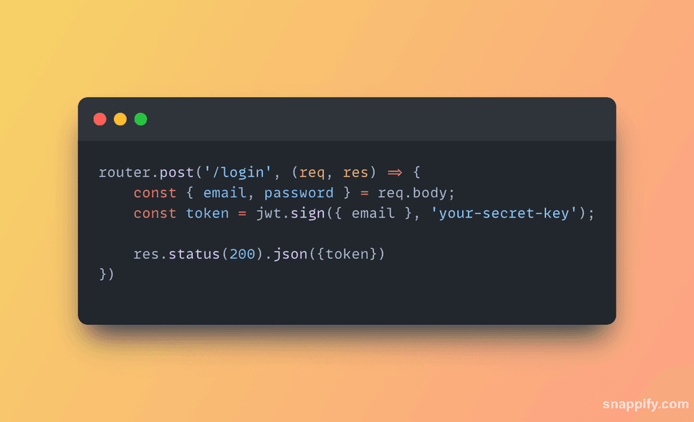 Using JSON Web Token to authenticate users