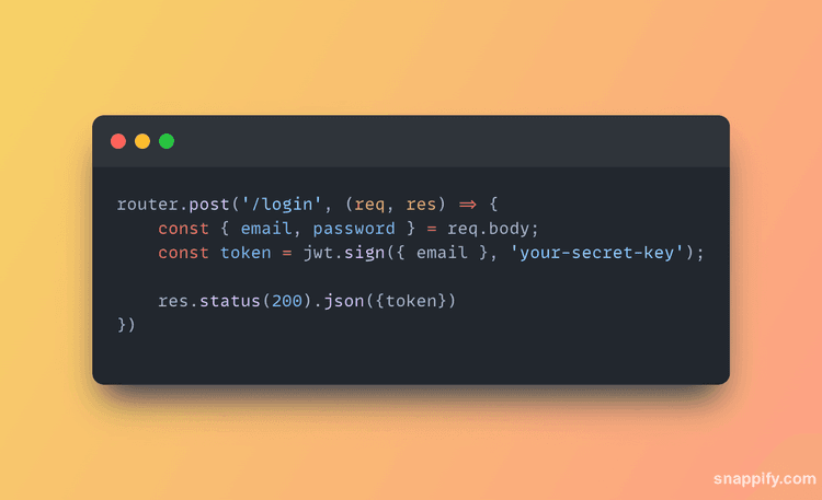 Using JSON Web Token to authenticate users